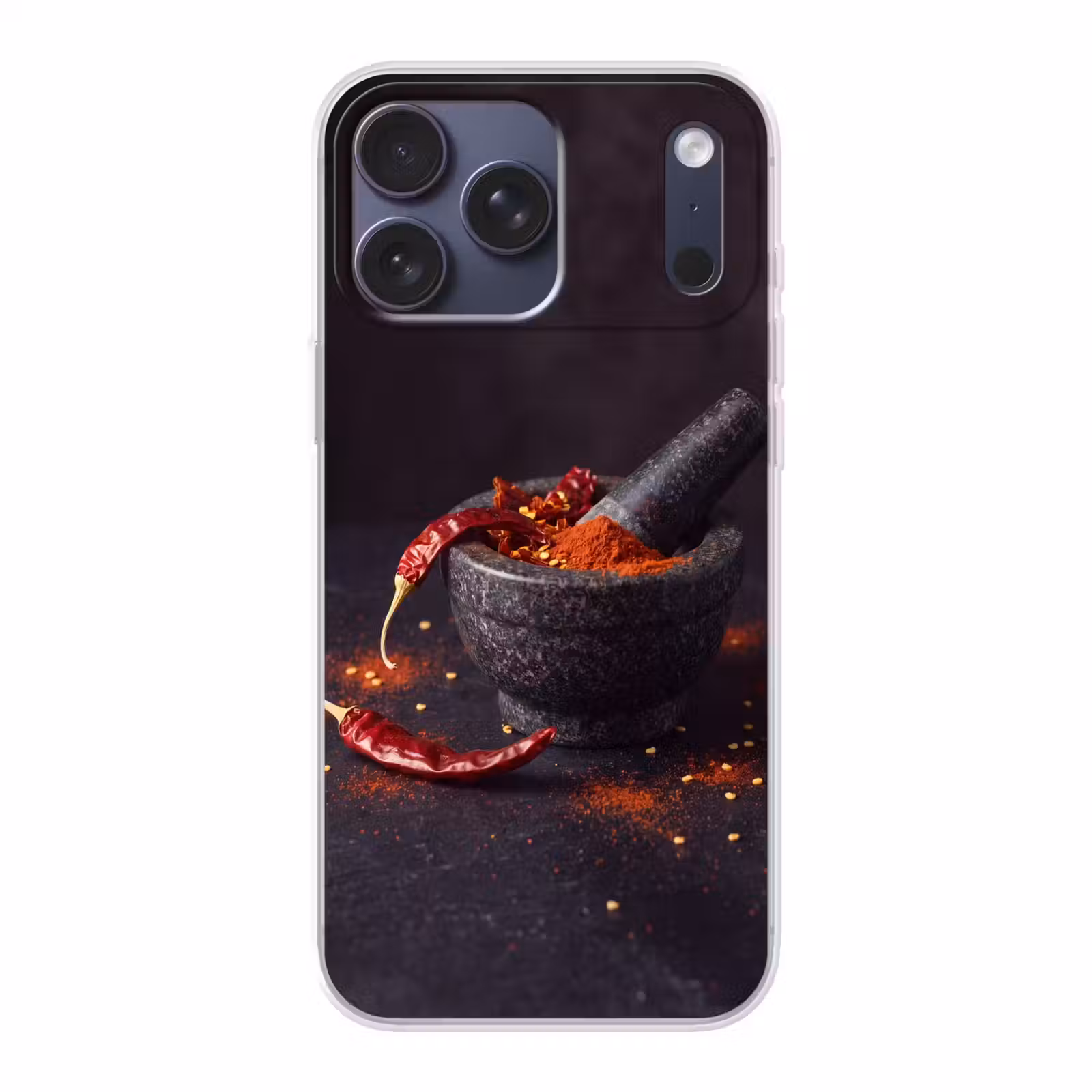 Telefoonhoesje Softcase - Specerijen - Vijzel - Rood — 1