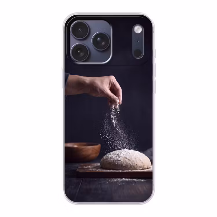 Telefoonhoesje Softcase - Deeg - Hand - Bakken — 1