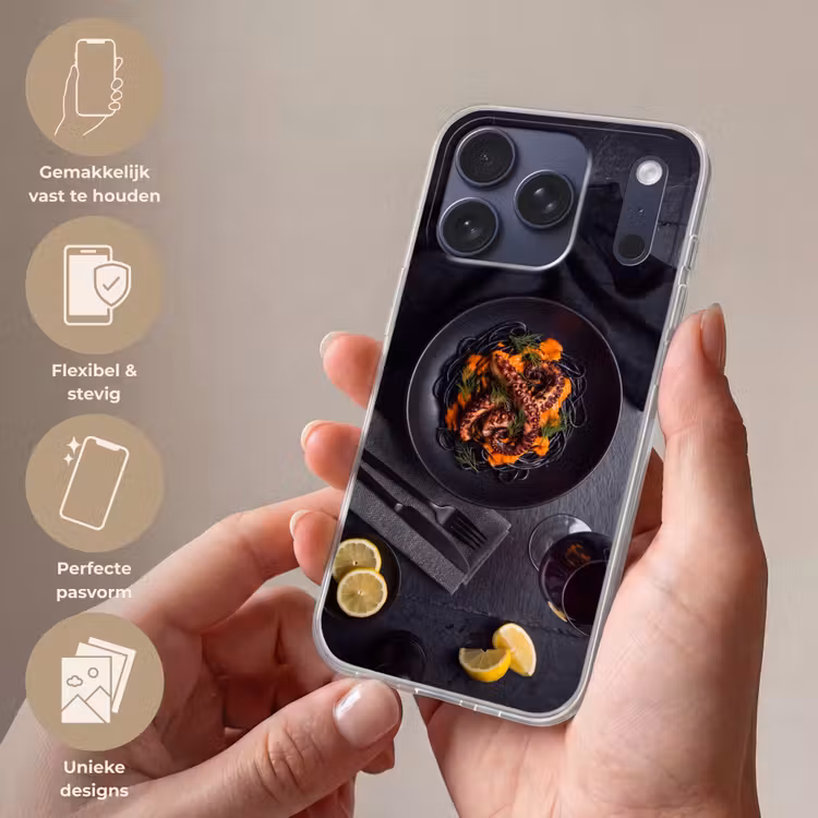 Telefoonhoesje Softcase - Eten - Octopus - Modern — 4