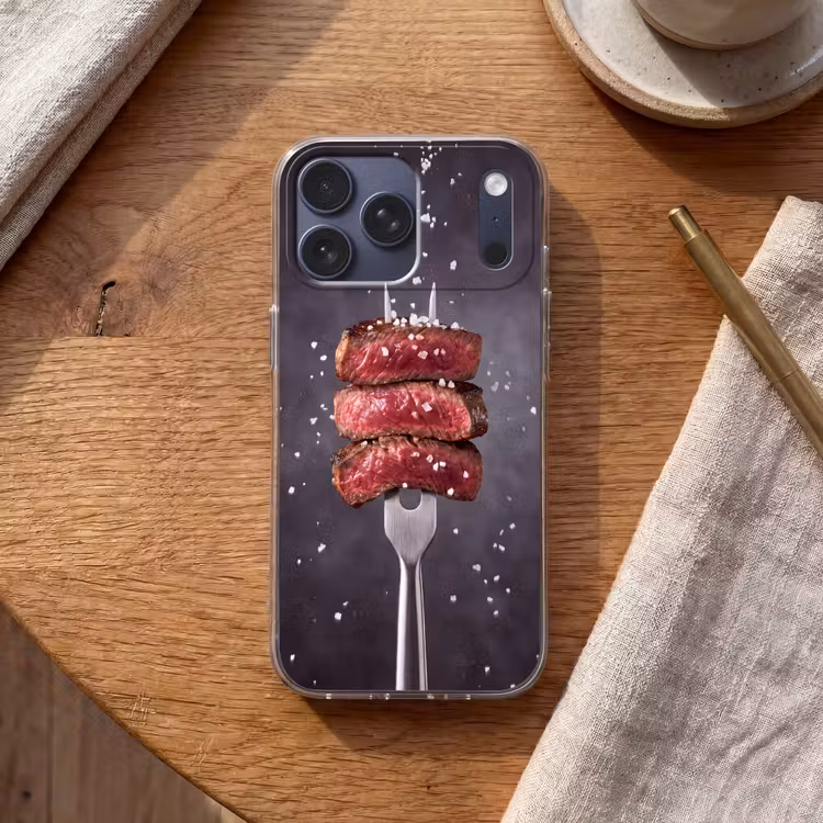 Telefoonhoesje Softcase - Eten - Vlees - Zout — 2