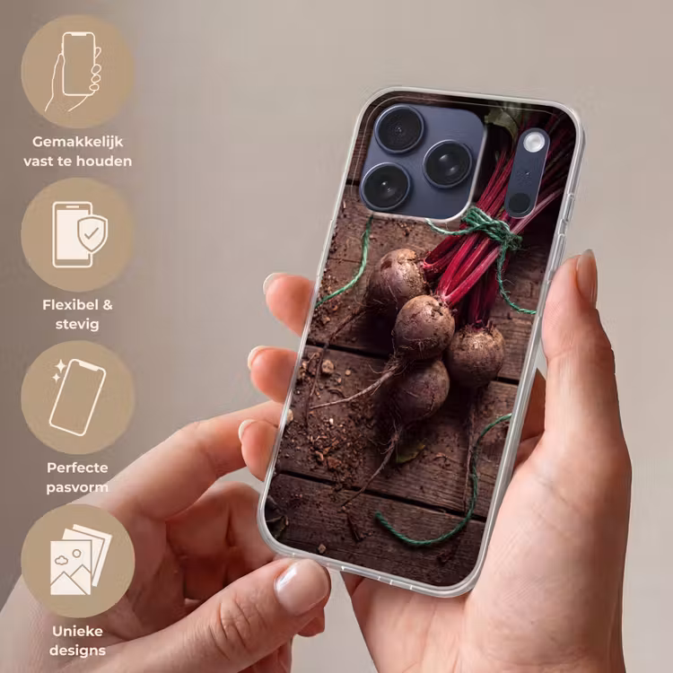 Telefoonhoesje Softcase - Groente - Bieten - Rustiek — 4