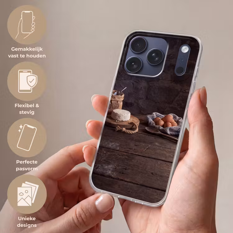 Telefoonhoesje Softcase - Meel - Eieren - Eten — 4