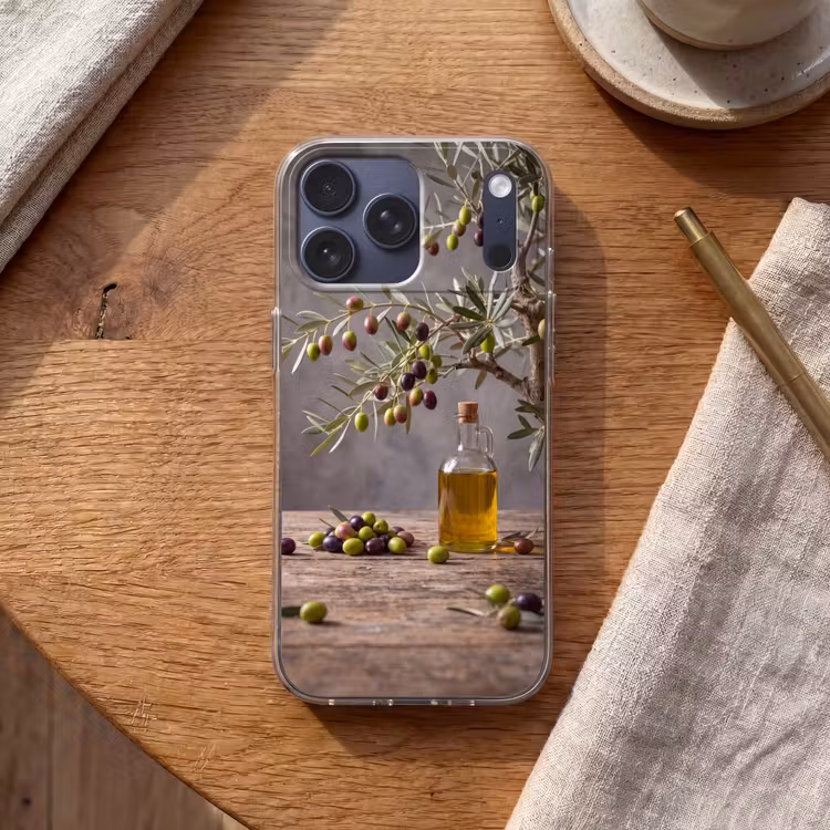 Telefoonhoesje Softcase - Olijfboom - Olijven - Natuur — 2