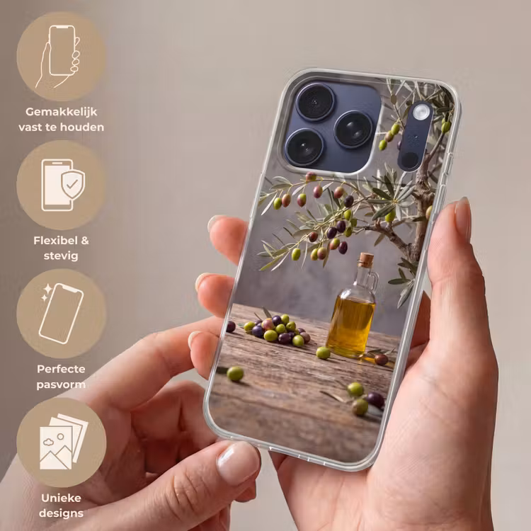 Telefoonhoesje Softcase - Olijfboom - Olijven - Natuur — 4