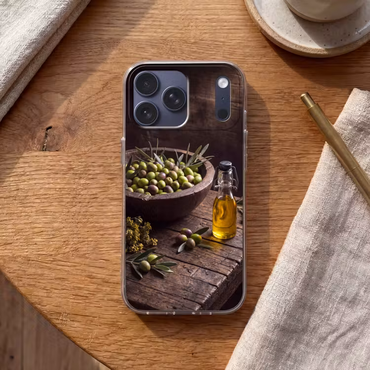 Telefoonhoesje Softcase - Olijven - Eten - Rustiek — 2