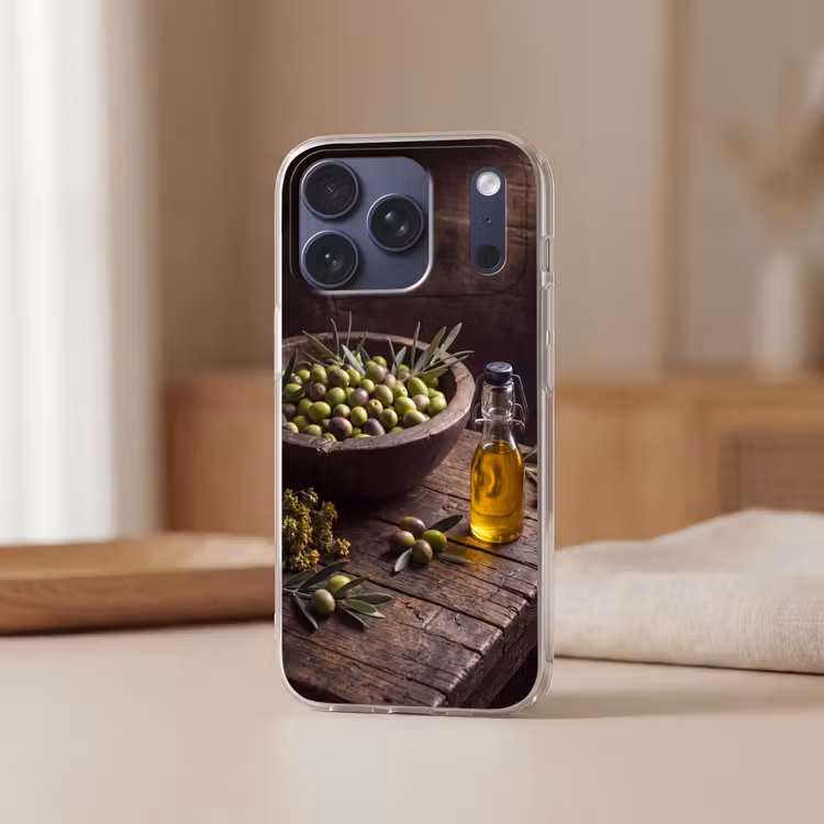 Telefoonhoesje Softcase - Olijven - Eten - Rustiek — 3