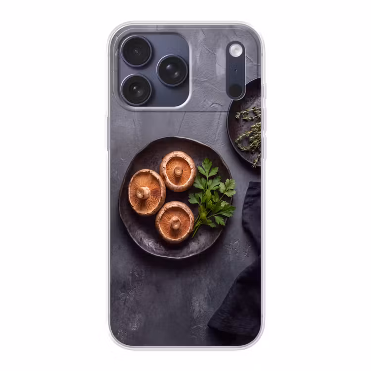 Telefoonhoesje Softcase - Paddestoelen - Kruiden - Eten — 1
