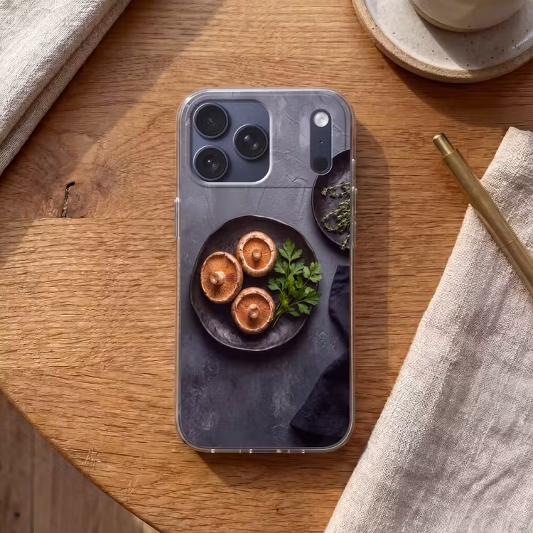 Telefoonhoesje Softcase - Paddestoelen - Kruiden - Eten — 2