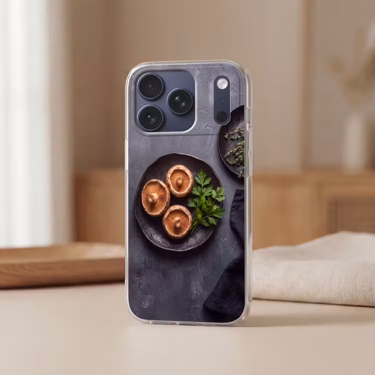 Telefoonhoesje Softcase - Paddestoelen - Kruiden - Eten — 3