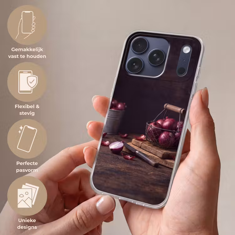 Telefoonhoesje Softcase - Ui - Eten - Rustiek — 4