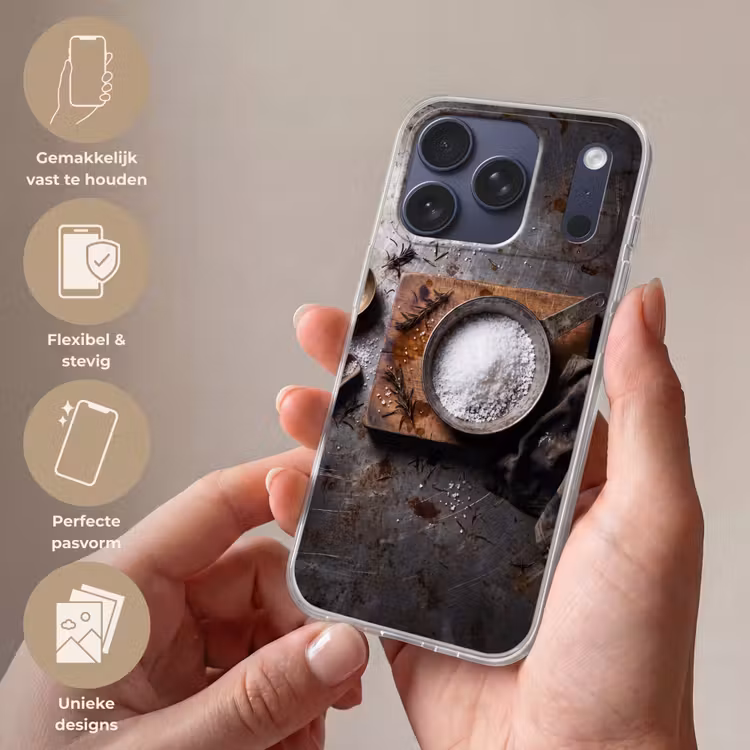 Telefoonhoesje Softcase - Zout - Keuken - Rustiek — 4
