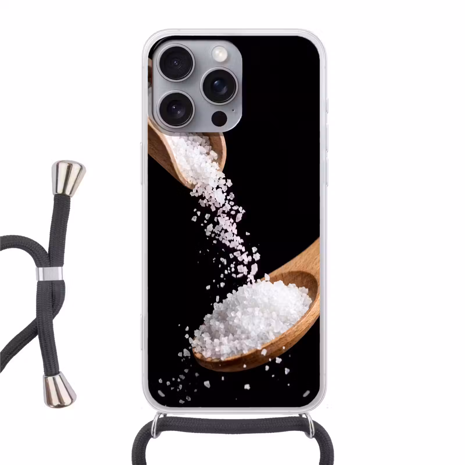 Telefoonhoesje met koord - Eten - Zout - Hout — 1