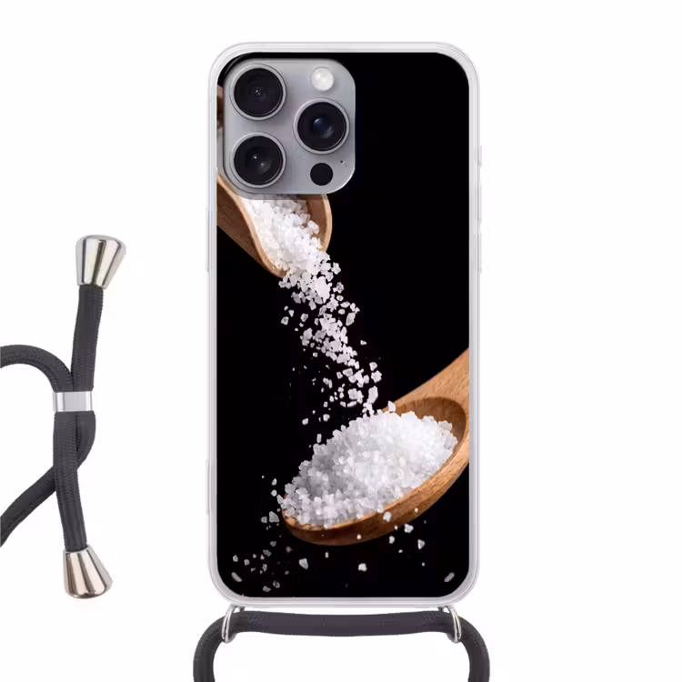 Telefoonhoesje met koord - Eten - Zout - Hout — 1