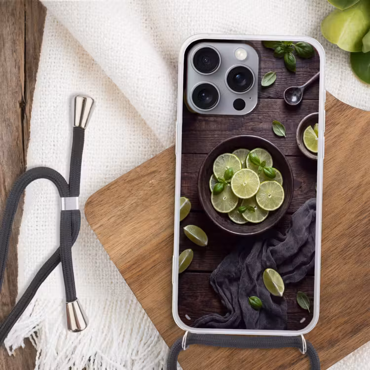 Telefoonhoesje met koord - Fruit - Groen - Eten — 3