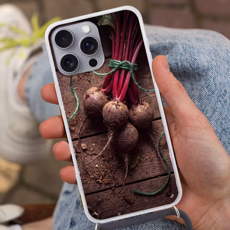 Telefoonhoesje met koord - Groente - Bieten - Rustiek — 2
