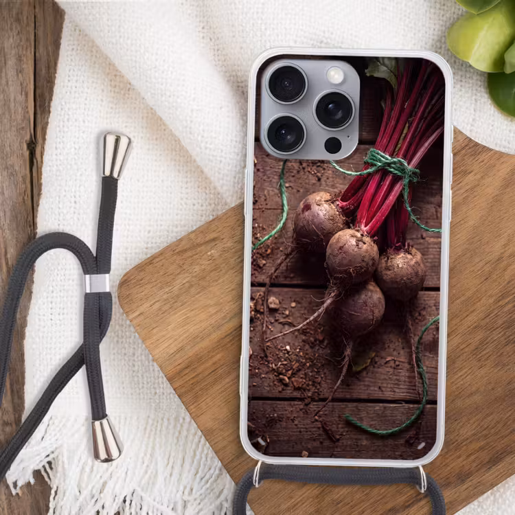Telefoonhoesje met koord - Groente - Bieten - Rustiek — 3