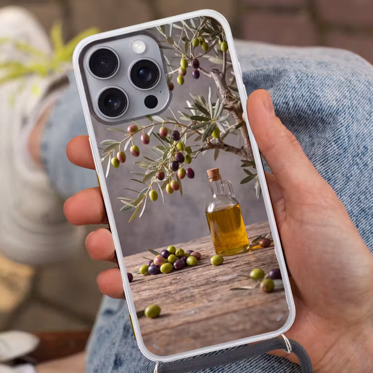 Telefoonhoesje met koord - Olijfboom - Olijven - Natuur — 2