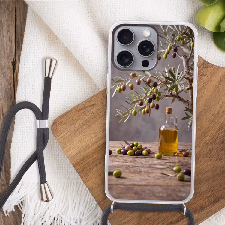 Telefoonhoesje met koord - Olijfboom - Olijven - Natuur — 3