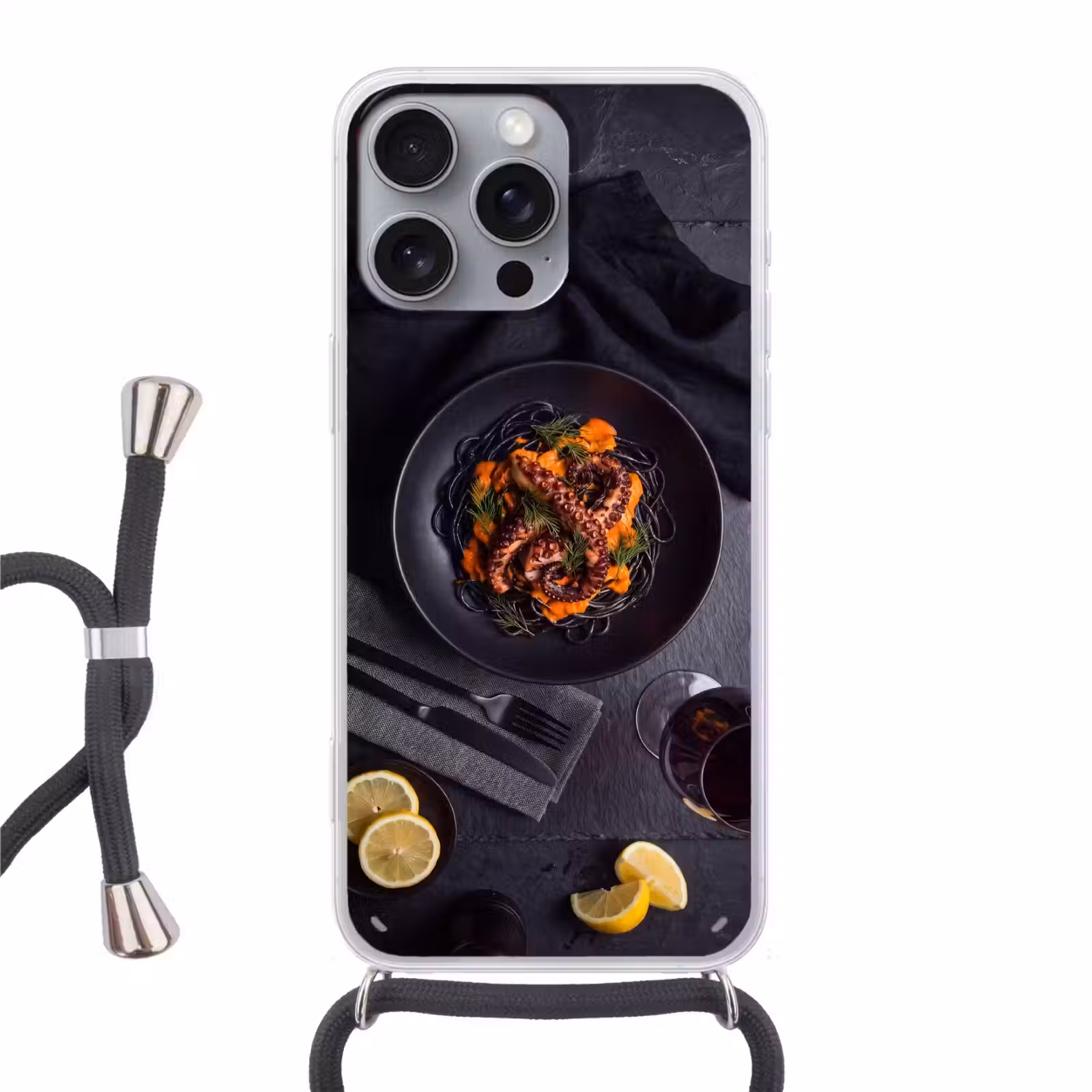 Telefoonhoesje met koord - Eten - Octopus - Modern — 1