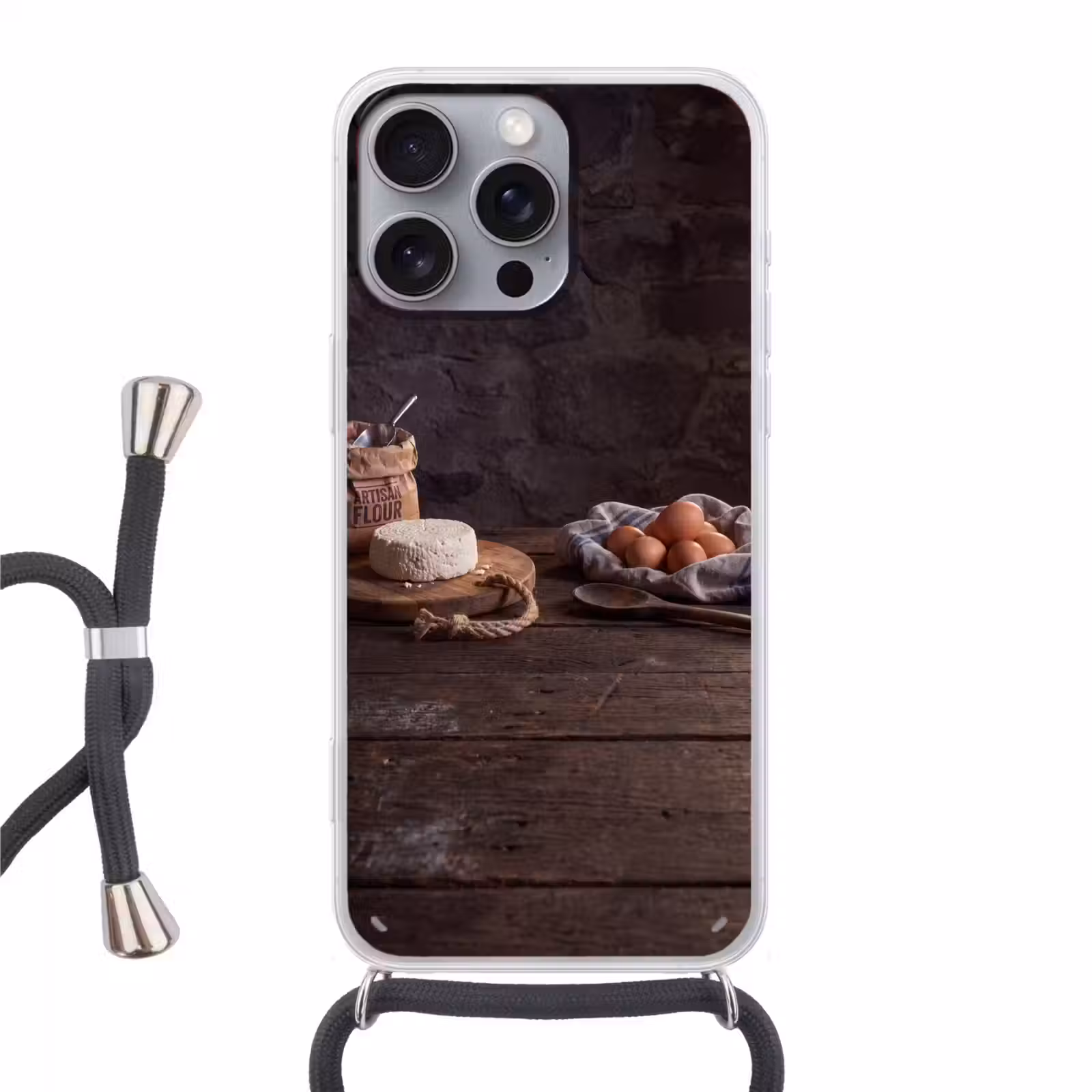 Telefoonhoesje met koord - Meel - Eieren - Eten — 1