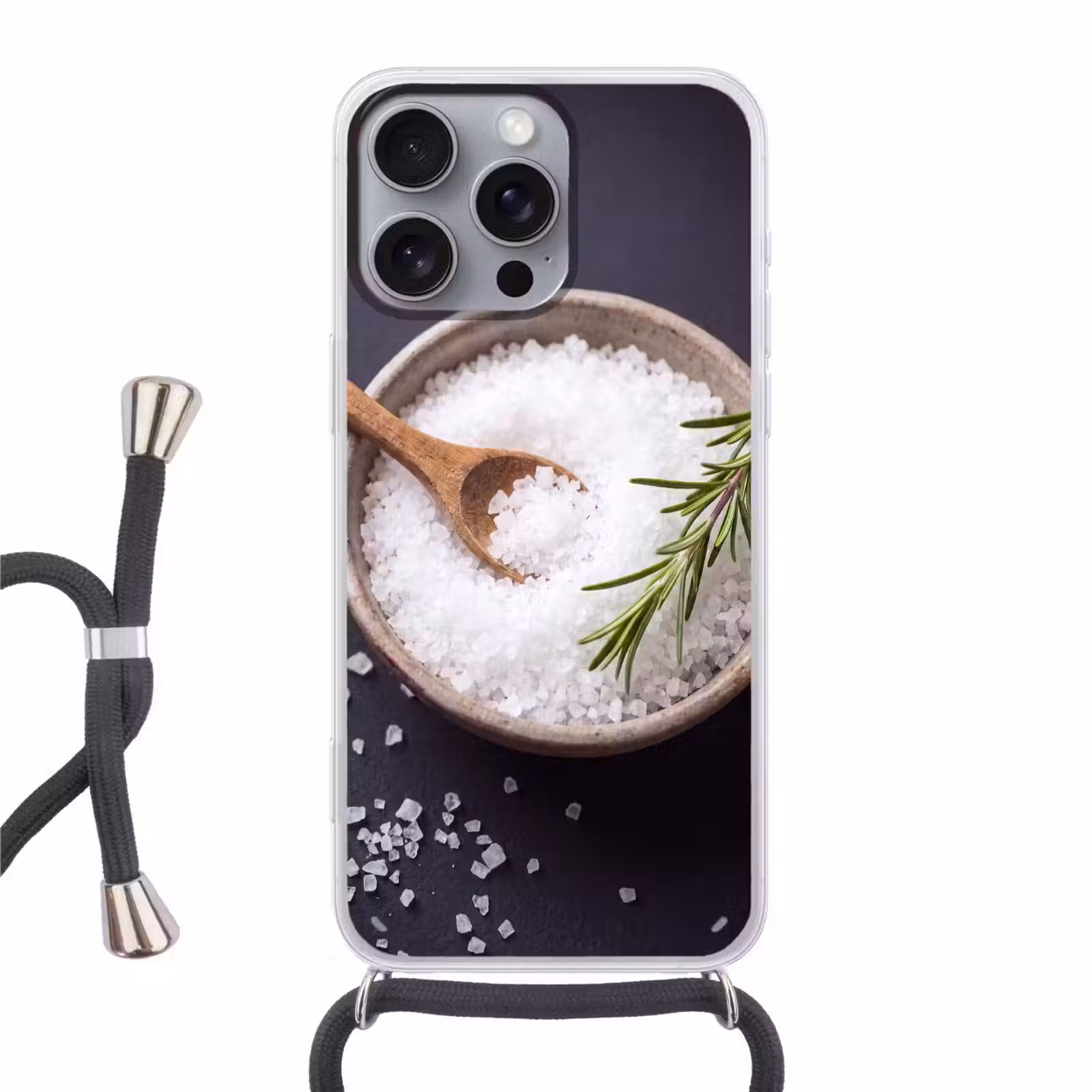 Telefoonhoesje met koord - Zout - Kom - Eten — 1