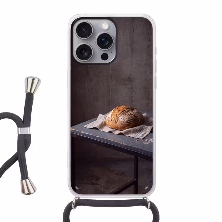 Telefoonhoesje met koord - Brood - Rustiek - Eten — 1