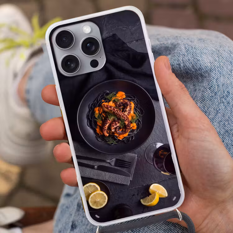 Telefoonhoesje met koord - Eten - Octopus - Modern — 2