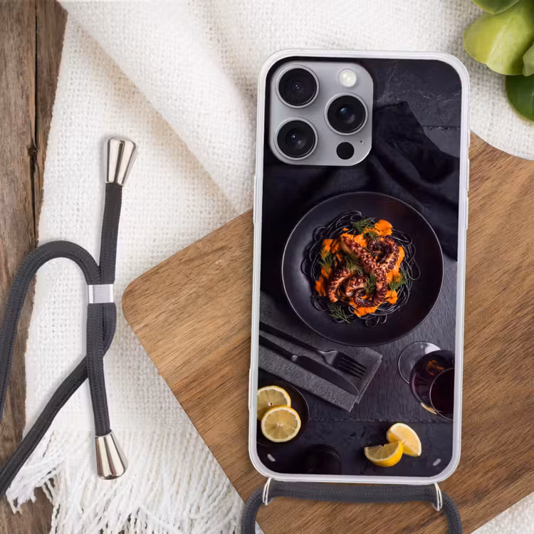 Telefoonhoesje met koord - Eten - Octopus - Modern — 3