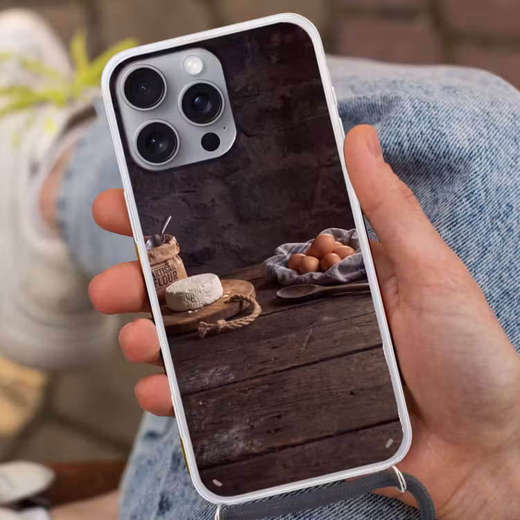 Telefoonhoesje met koord - Meel - Eieren - Eten — 2