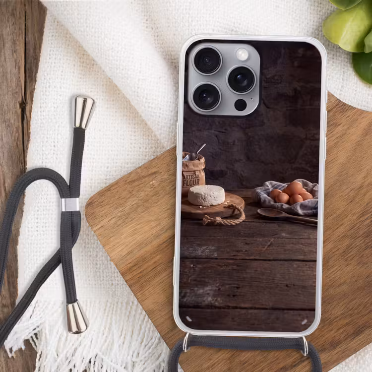Telefoonhoesje met koord - Meel - Eieren - Eten — 3
