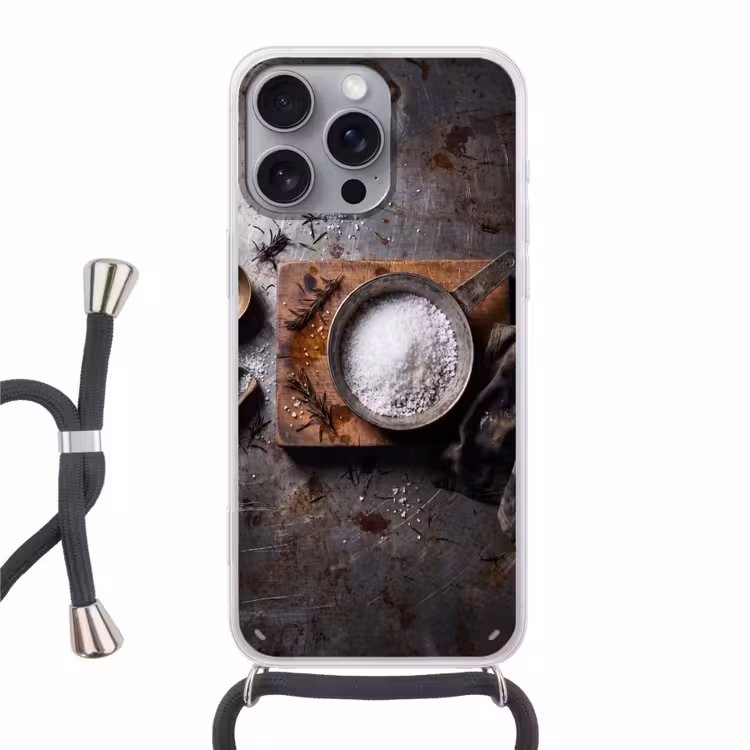 Telefoonhoesje met koord - Zout - Keuken - Rustiek — 1