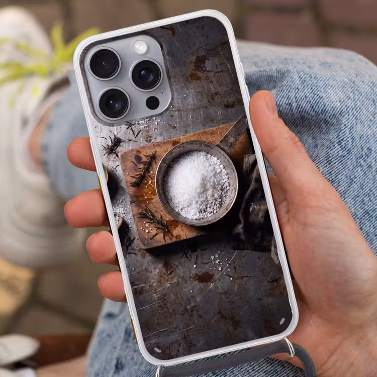 Telefoonhoesje met koord - Zout - Keuken - Rustiek — 2