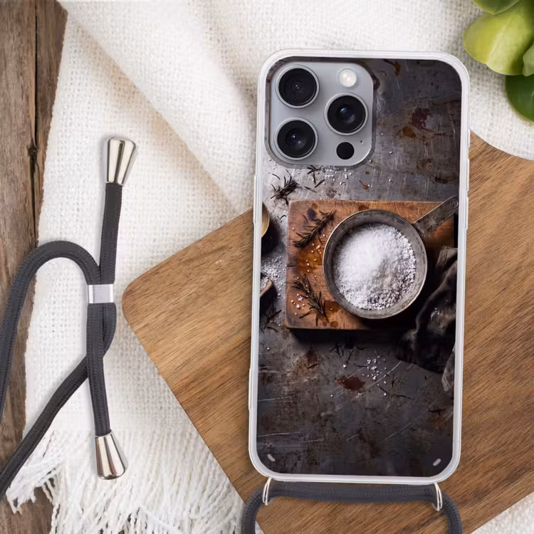 Telefoonhoesje met koord - Zout - Keuken - Rustiek — 3