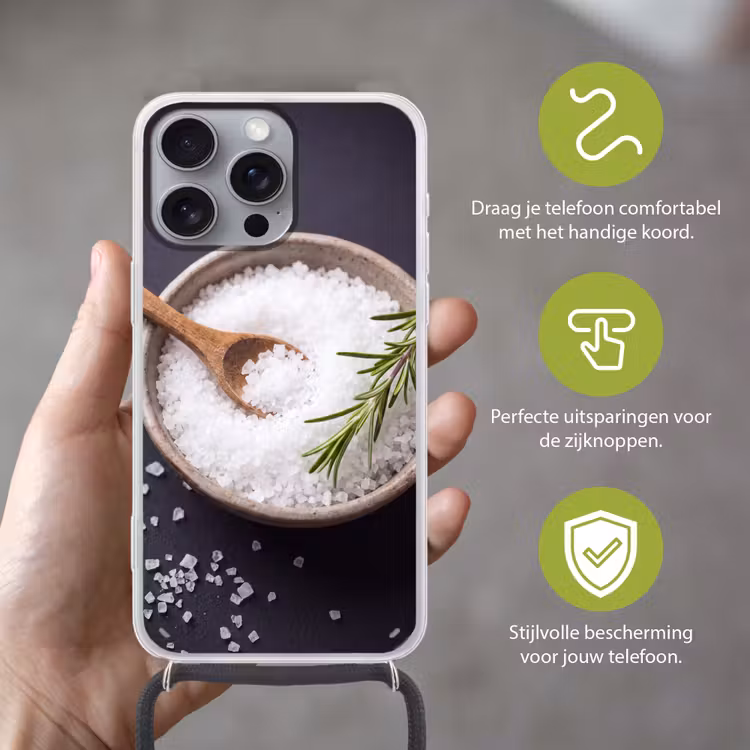 Telefoonhoesje met koord - Zout - Kom - Eten — 4