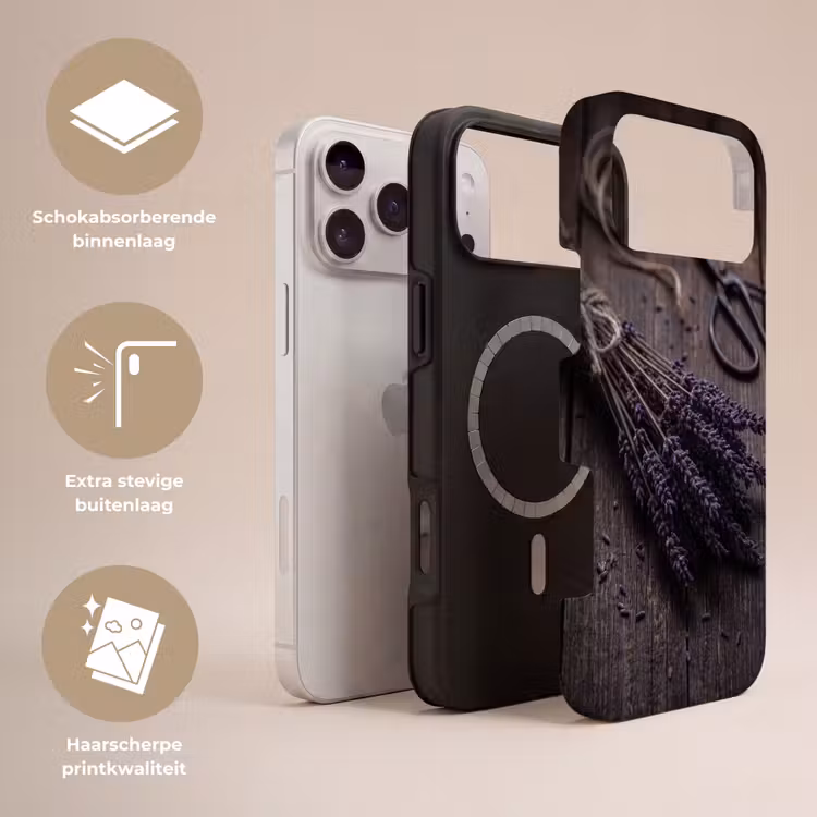 Telefoonhoesje Toughcase - Bloemen - Rustiek - Paars — 3