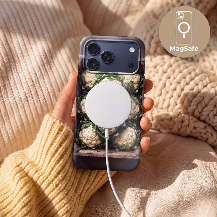 Telefoonhoesje Toughcase - Bloemkool - Houten kist — 8
