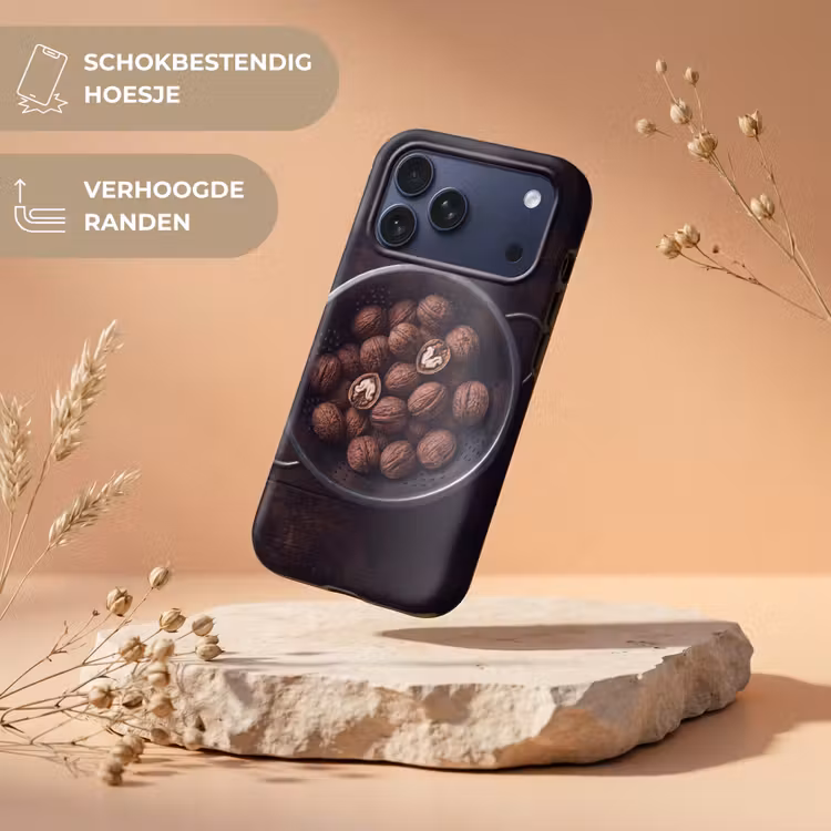 Telefoonhoesje Toughcase - Walnoot - Eten - Donker — 5