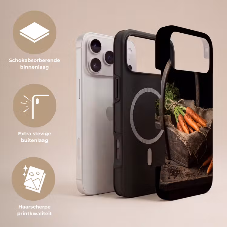 Telefoonhoesje Toughcase - Wortels - Mand - Eten — 3