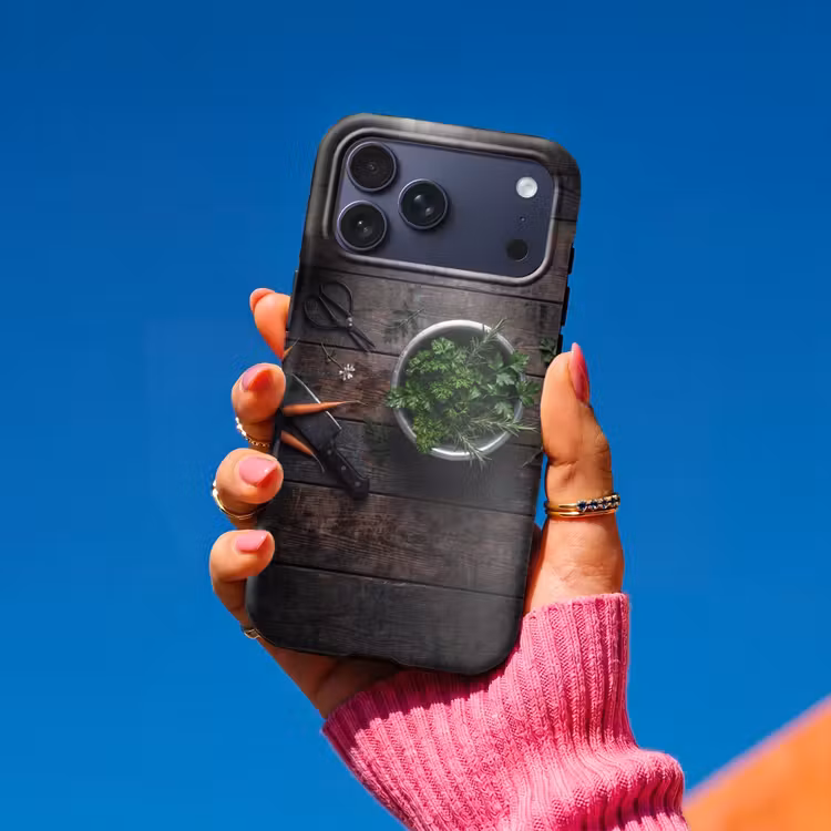 Telefoonhoesje Toughcase - Groenten - Hout - Eten — 2