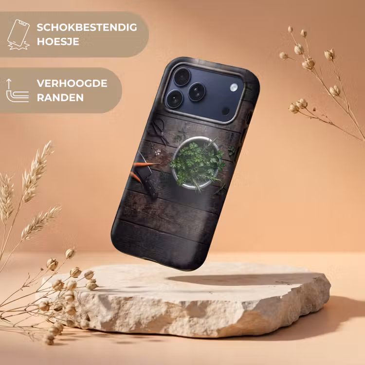 Telefoonhoesje Toughcase - Groenten - Hout - Eten — 5