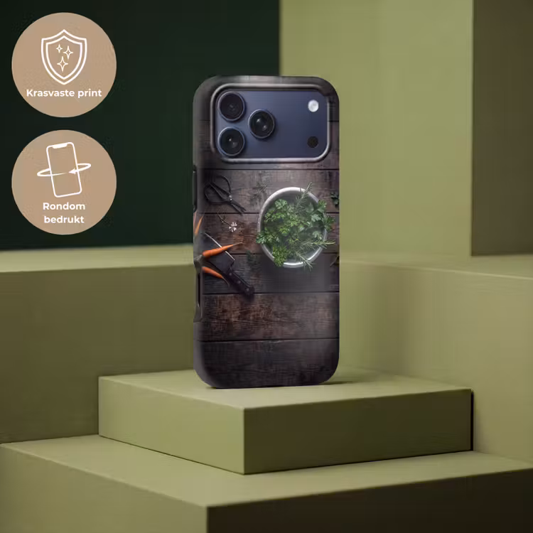 Telefoonhoesje Toughcase - Groenten - Hout - Eten — 7