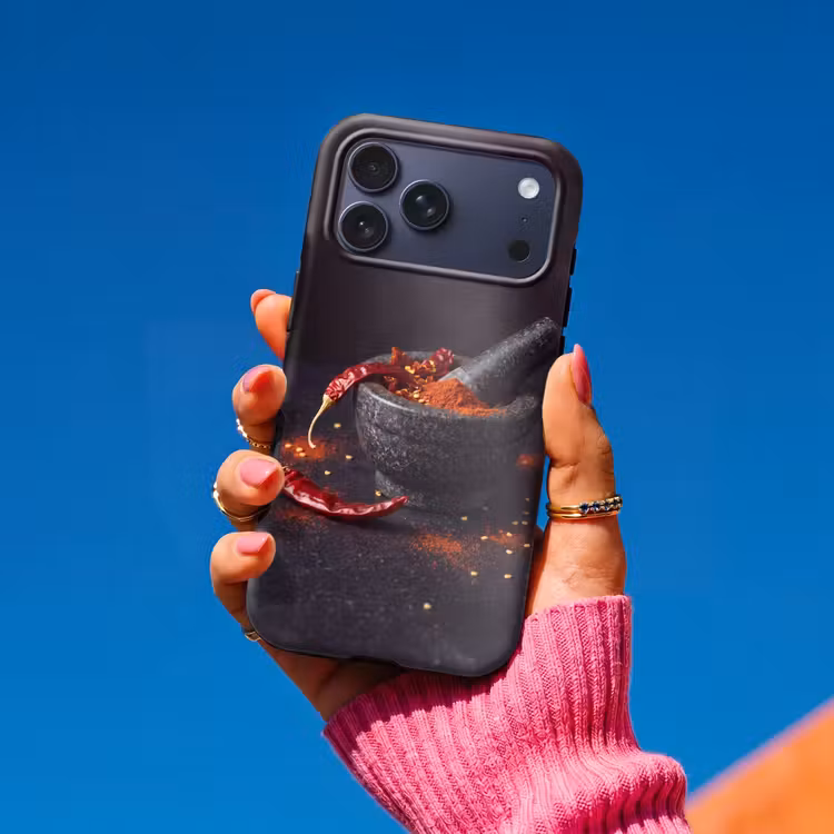 Telefoonhoesje Toughcase - Specerijen - Vijzel - Rood — 2