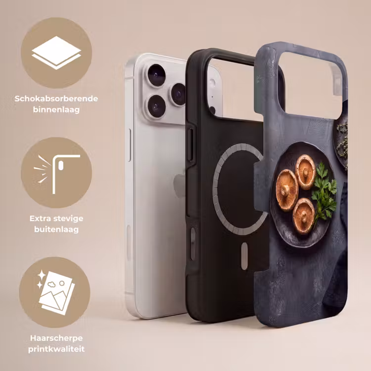 Telefoonhoesje Toughcase - Paddestoelen - Kruiden - Eten — 3