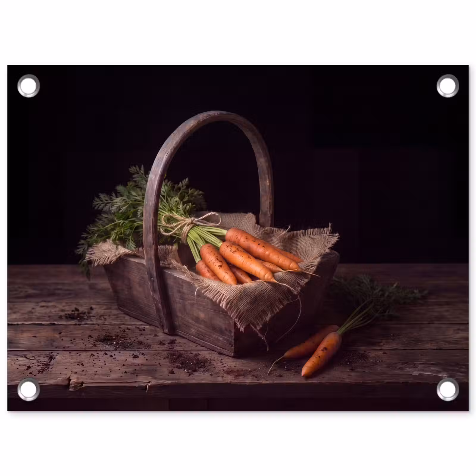 Tuinposter - Wortels - Mand - Eten — 1