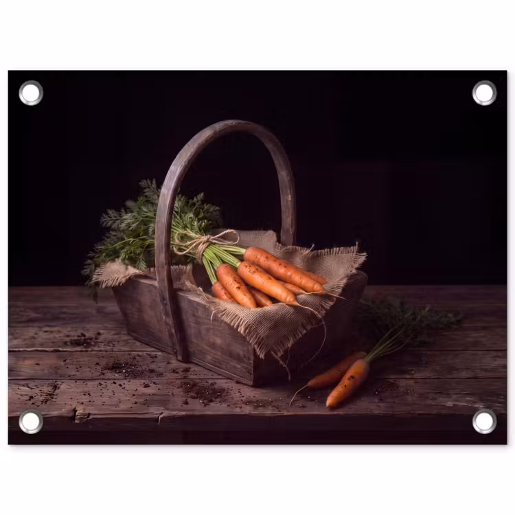 Tuinposter - Wortels - Mand - Eten — 1