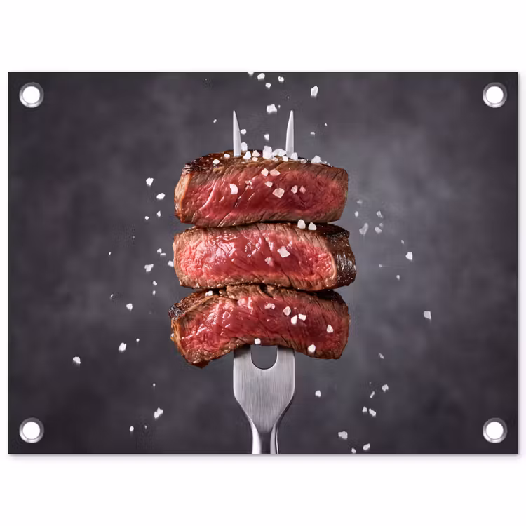 Tuinposter - Eten - Vlees - Zout — 1