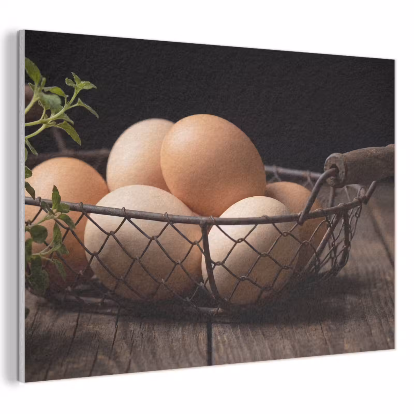 Akoestisch schilderij - Eieren - Mand - Eten — 1