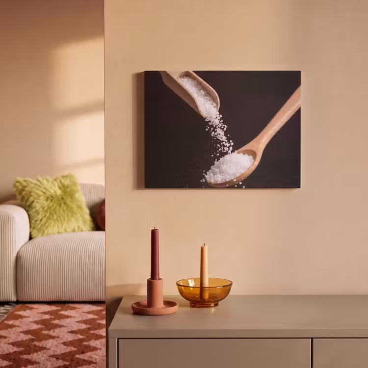 Akoestisch schilderij - Eten - Zout - Hout — 2