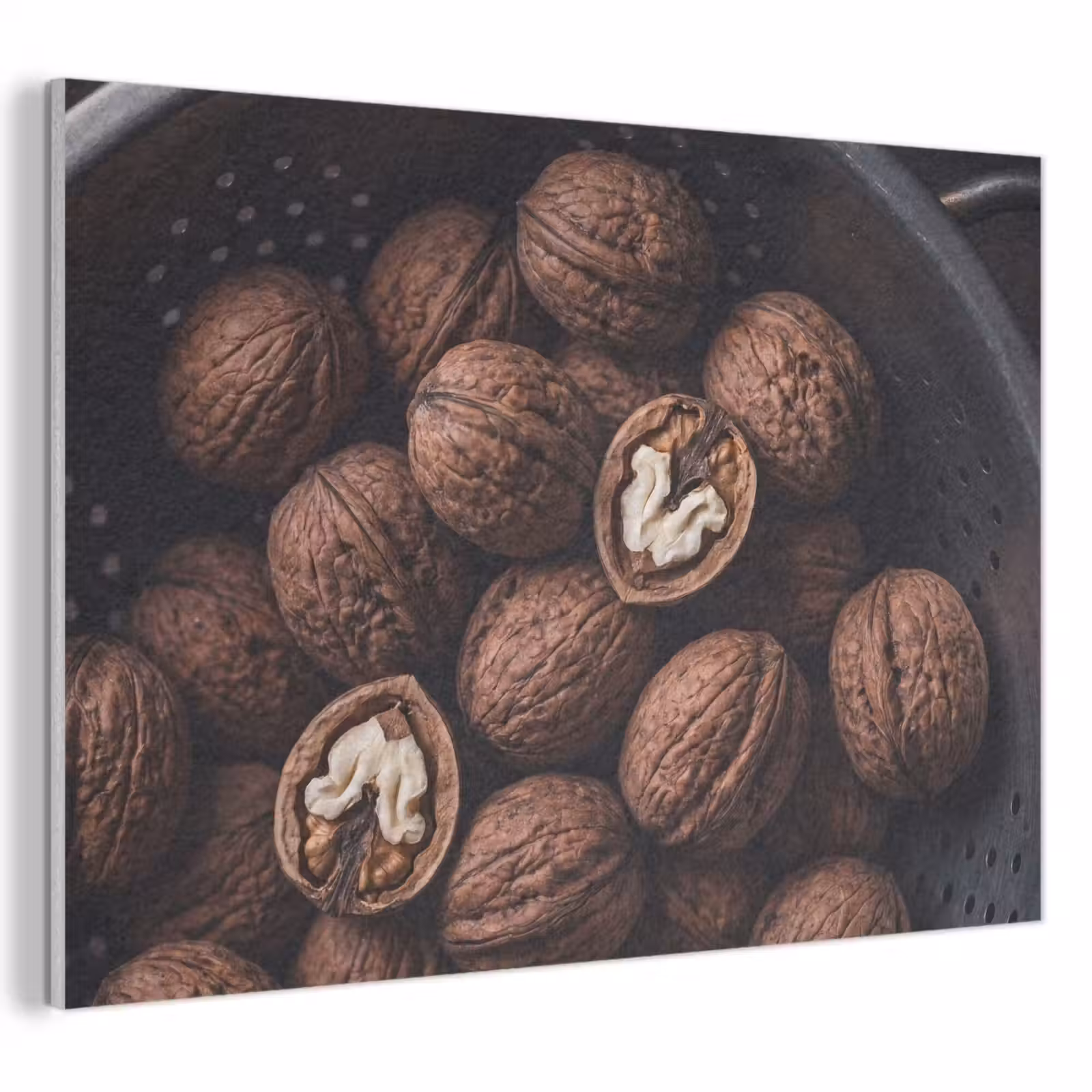Akoestisch schilderij - Walnoot - Eten - Donker — 1