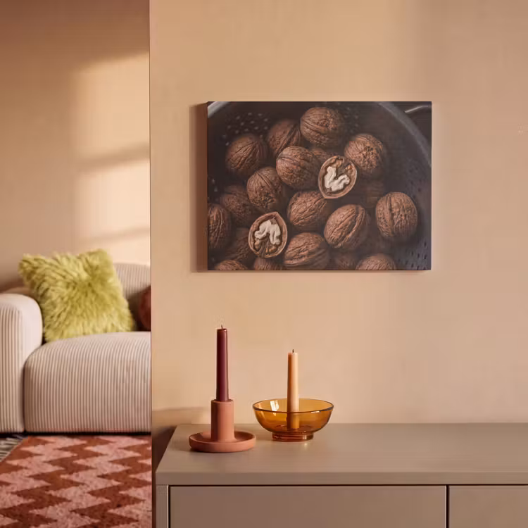 Akoestisch schilderij - Walnoot - Eten - Donker — 2